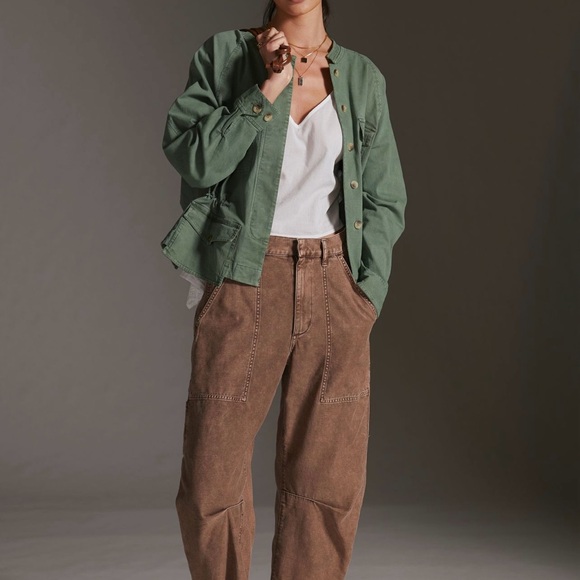 Anthropologie green khaki jacket for spring, summer, fall - Picture 6 of 6